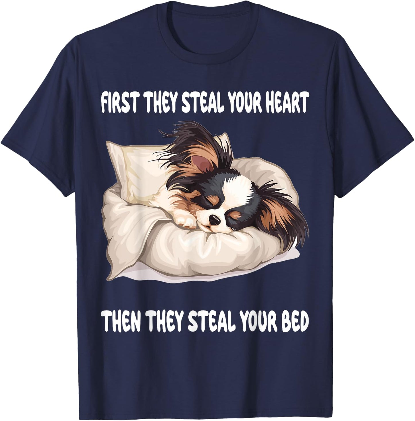Papillon Sleeping Pajamas Nightgown T-Shirt - T-Shirt | Navy