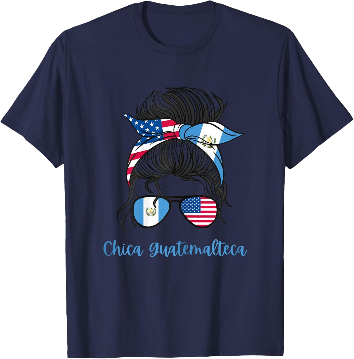 Guatemala Girls USA American guatemalan Girl T-Shirt - T-Shirt | Navy