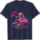 Flamingo DJ EDM Turntable DJ Flamingo Dance Club Beatmaker T-Shirt - T-Shirt | Navy