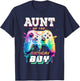 Aunt of the Birthday Boy Matching Video Game Birthday Party T-Shirt - T-Shirt | Navy