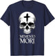 Memento Mori Catholic Crucifix Traditional Latin Mass Skull T-Shirt - T-Shirt | Navy