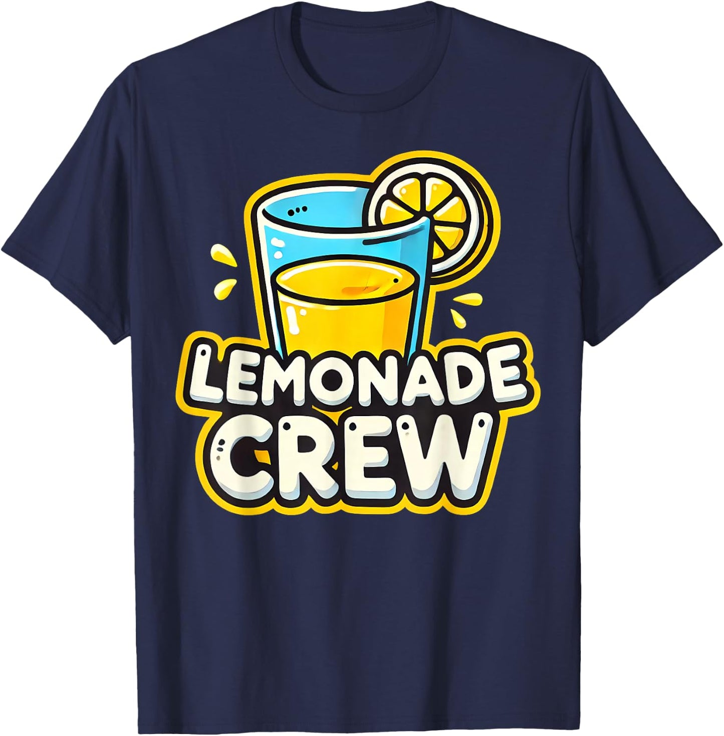 Lemonade Crew Cute Summer Lemon Stand Kids Girls Boys T-Shirt - T-Shirt | Navy
