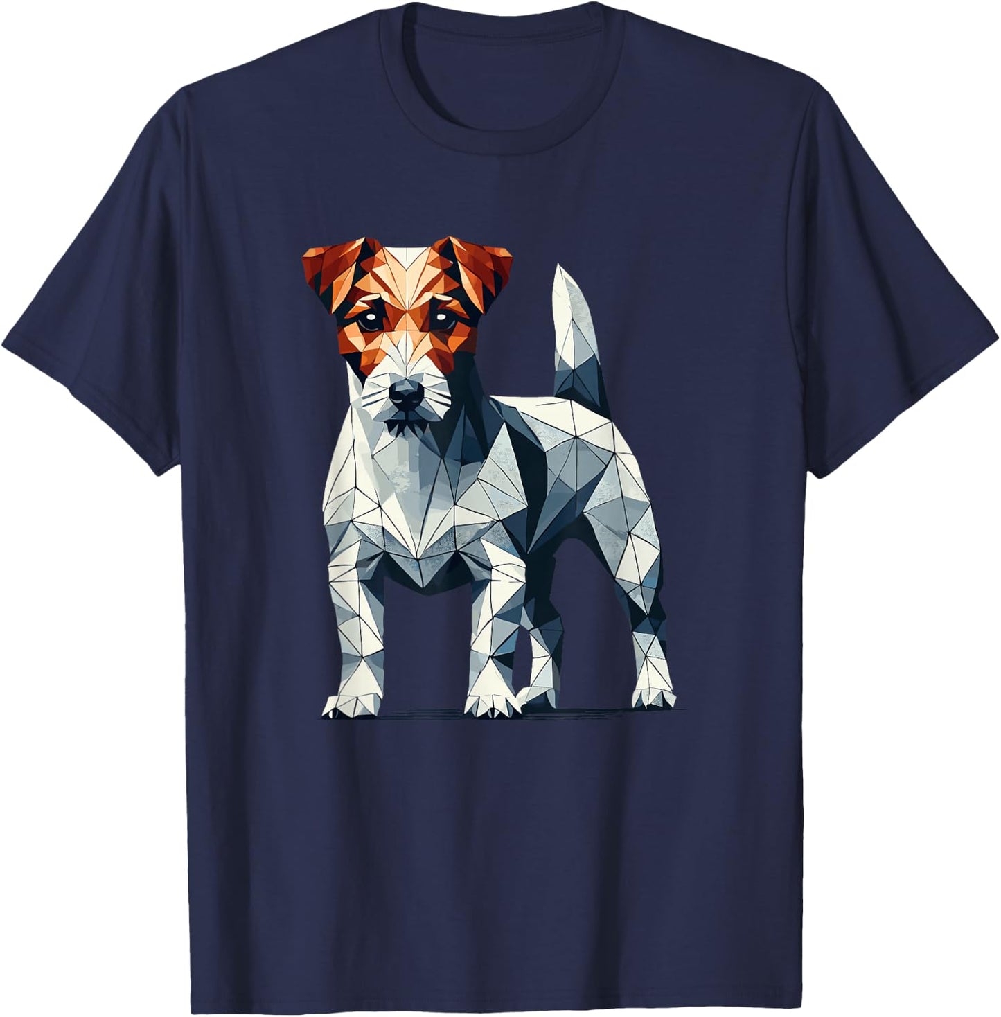 Geometric Art Jack Russell Terrier Jack Russells T-Shirt - T-Shirt | Navy