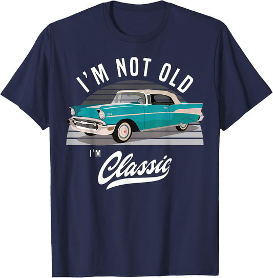 1957 57 Chevys Truck Vintage Bel Air Cars Blue T-Shirt - T-Shirt | Navy