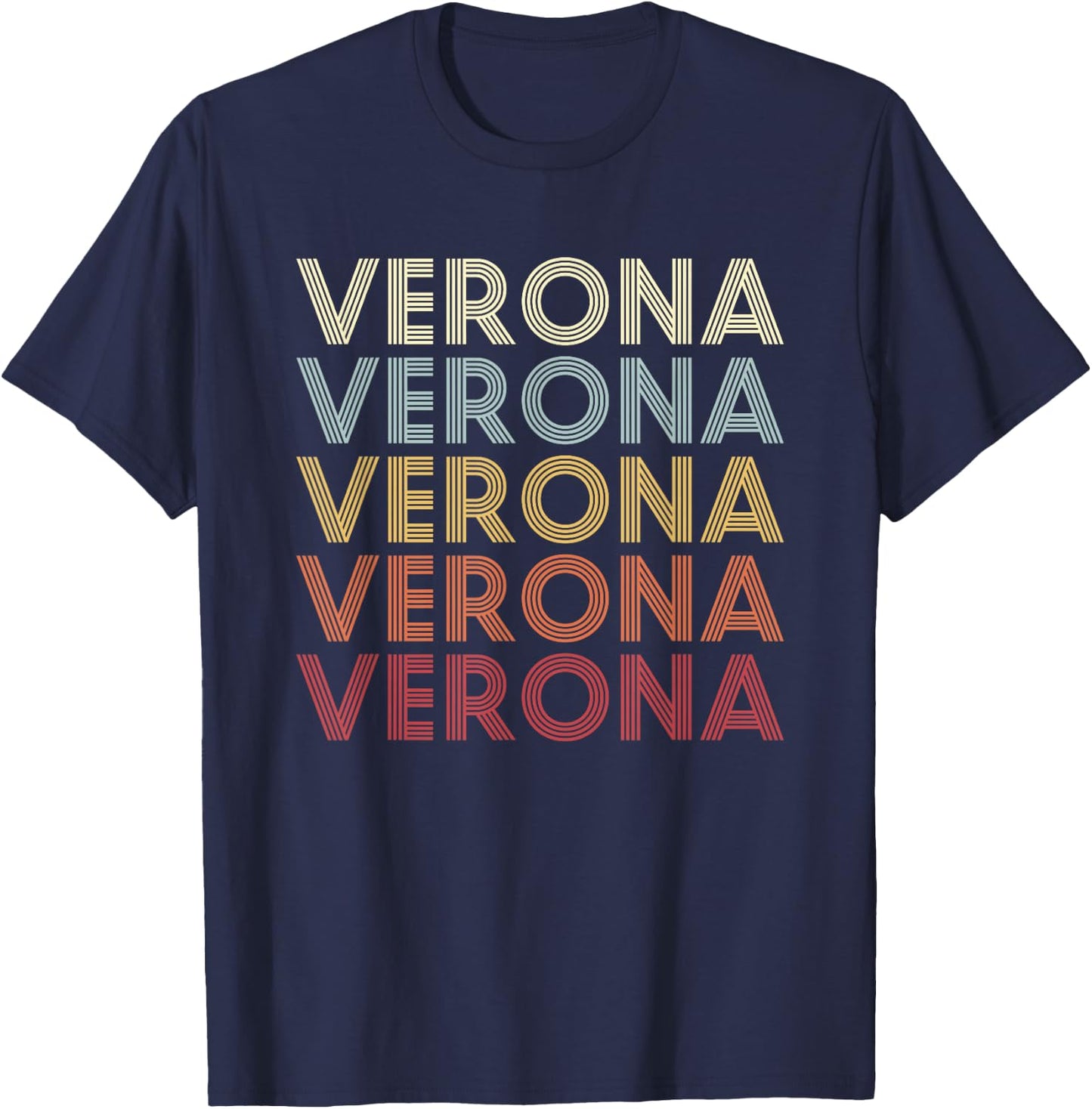 Verona Pennsylvania Verona PA Retro Vintage Text T-Shirt - T-Shirt | Navy
