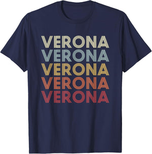 Verona Pennsylvania Verona PA Retro Vintage Text T-Shirt - T-Shirt | Navy