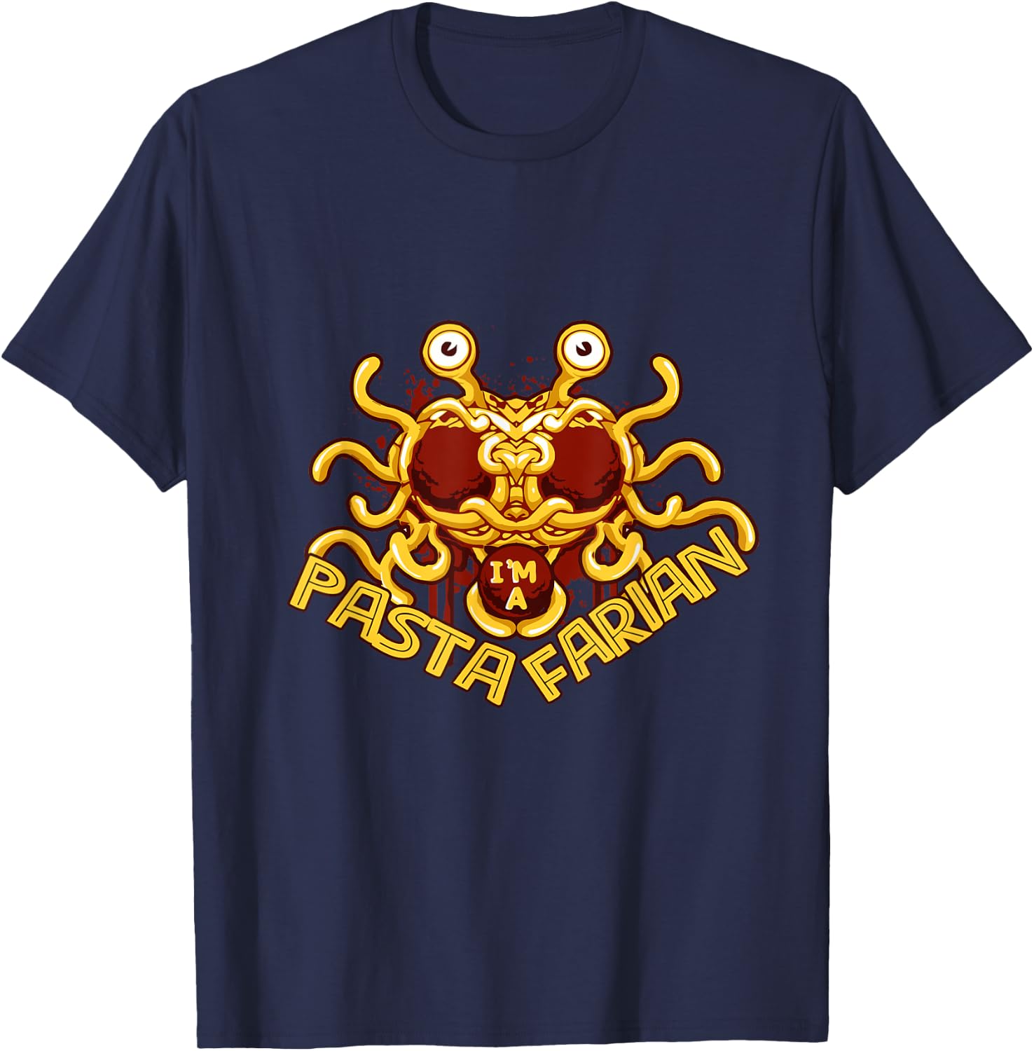 Pastafarian For Flying Spaghetti Monster Believer T-Shirt - T-Shirt | Navy