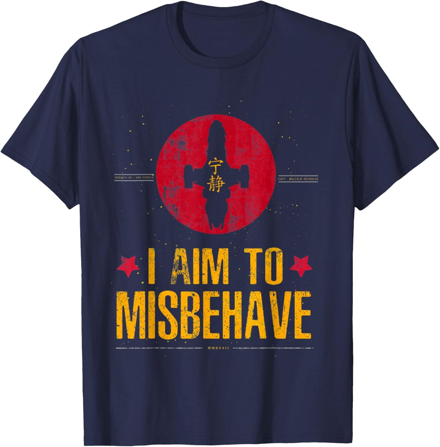I Aim To Misbehave T-Shirt - T-Shirt | Navy