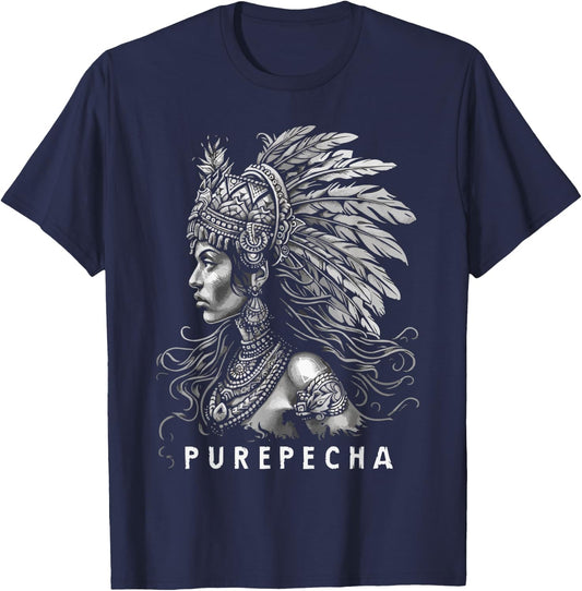 Indigenous People Mexico Native American Purepecha Tribe T-Shirt - T-Shirt | Navy