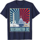 Retro Capitol Hill Washington DC American Flag 4th Of July T-Shirt - T-Shirt | Navy