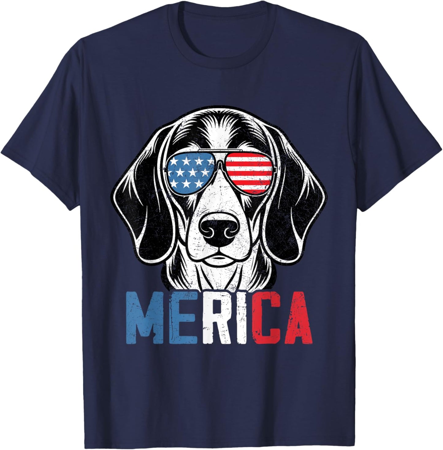 Patriotic Dachshund Dog Merica 4th Of July Funny Men Women Kids T-Shirt - T-Shirt | Navy