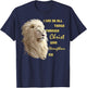 I Can Do All Things Through Christ, Beautiful Christian Lion T-Shirt - T-Shirt | Navy