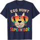 Egg Hunt Supervisor Retro Egg Hunting Party Mom Dad Easter T-Shirt - T-Shirt | Navy