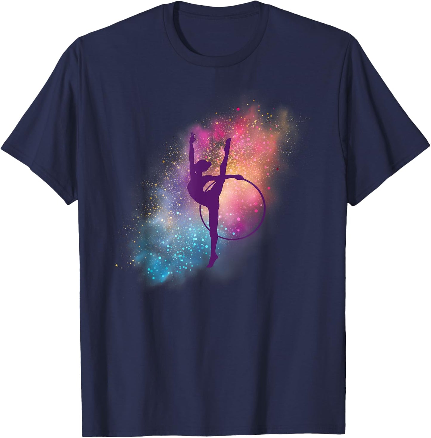 Trendy Colorful Sports Fan Gymnast Rhythmic Gymnastics T-Shirt - T-Shirt | Navy