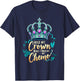 Ovarian Cancer Awareness Hold My Crown While I Finish Chemo T-Shirt - T-Shirt | Navy