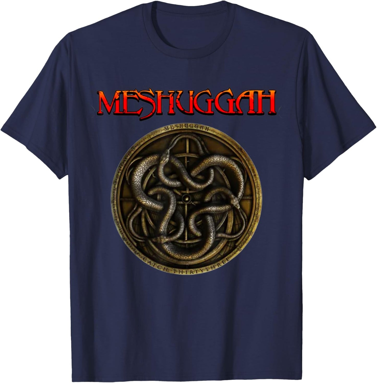 Christmas gifts for Meshuggah lovers - Men Design Meshuggah T-Shirt - T-Shirt | Navy