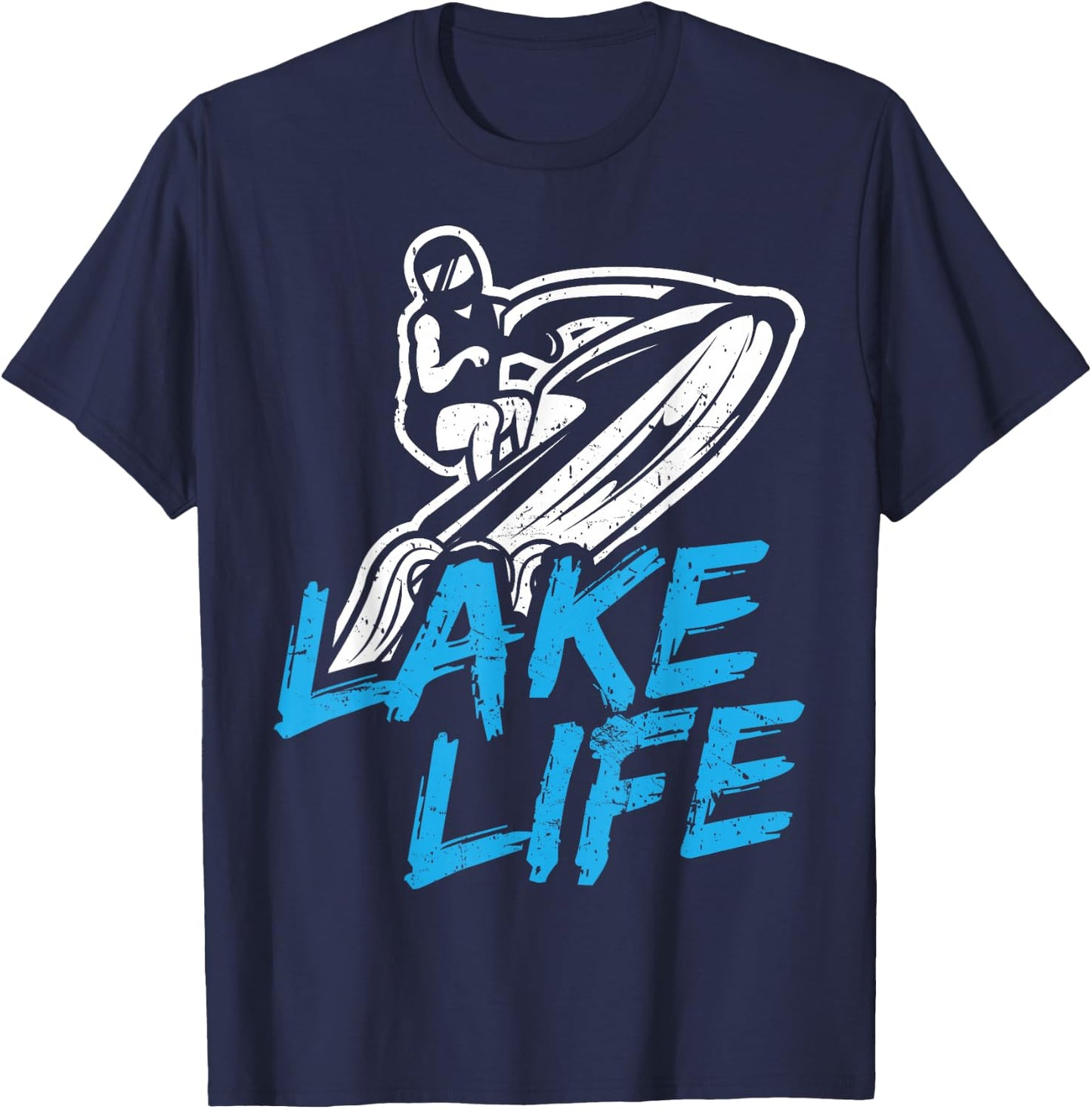 Lake Life Water Sports Jet-Ski T-Shirt - T-Shirt | Navy