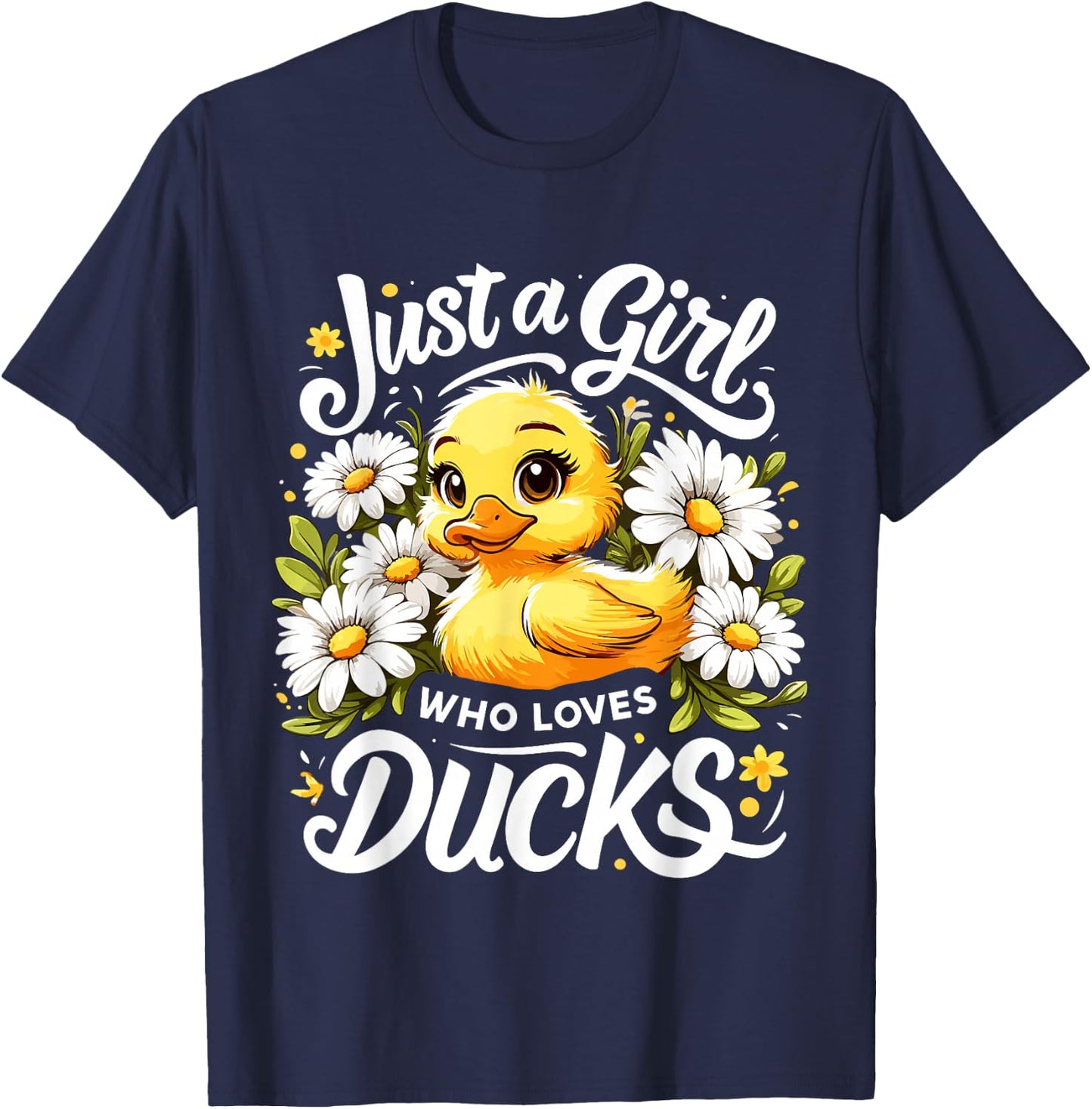 Duck Lover Just A Girl Who Loves Ducks T-Shirt - T-Shirt | Navy