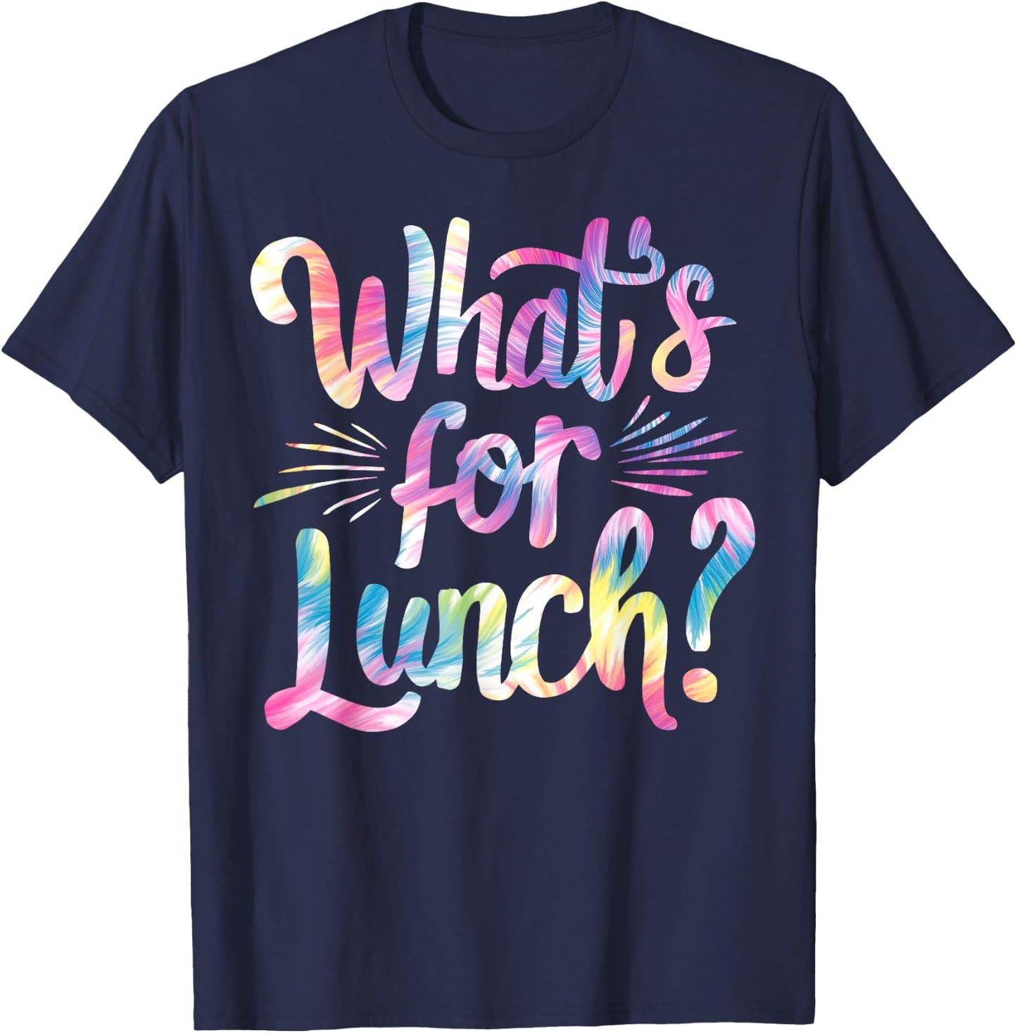 Lady What's For Lunch? Cooking And Kitchen Tie Dye T-Shirt - T-Shirt | Navy