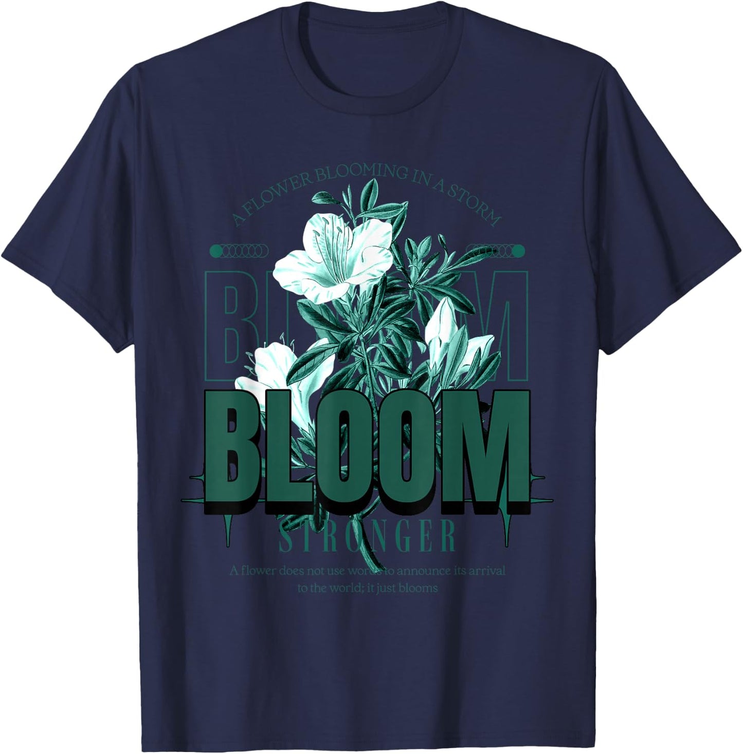 Bloom Stronger Oxidized Green 4s Matching Women T-Shirt - T-Shirt | Navy
