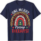 Massage Therapist Rainbow Christmas Massage Therapy Masseuse T-Shirt - T-Shirt | Navy