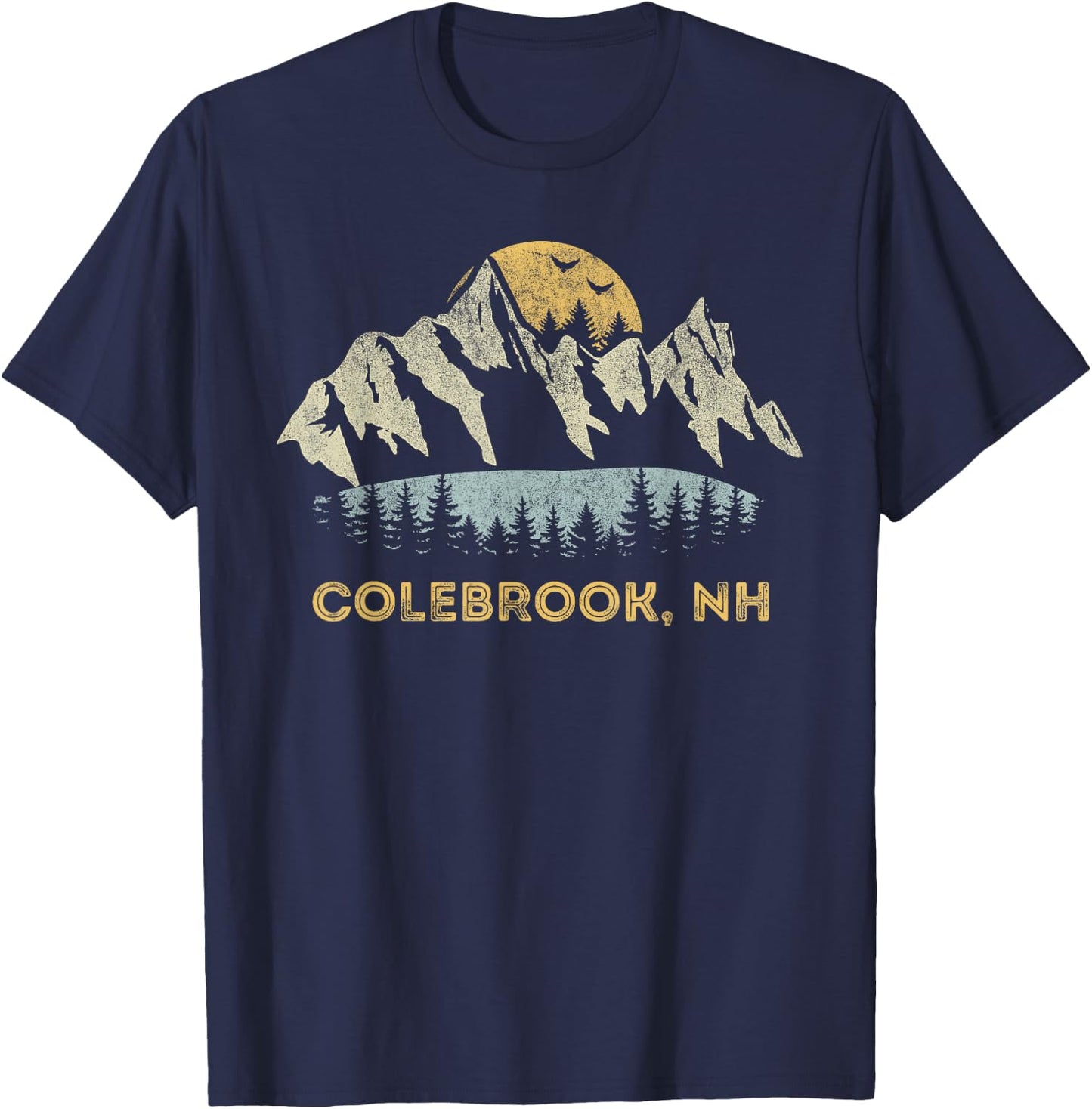 Colebrook New Hampshire Mountain Sunset Sunrise NH T-Shirt - T-Shirt | Navy