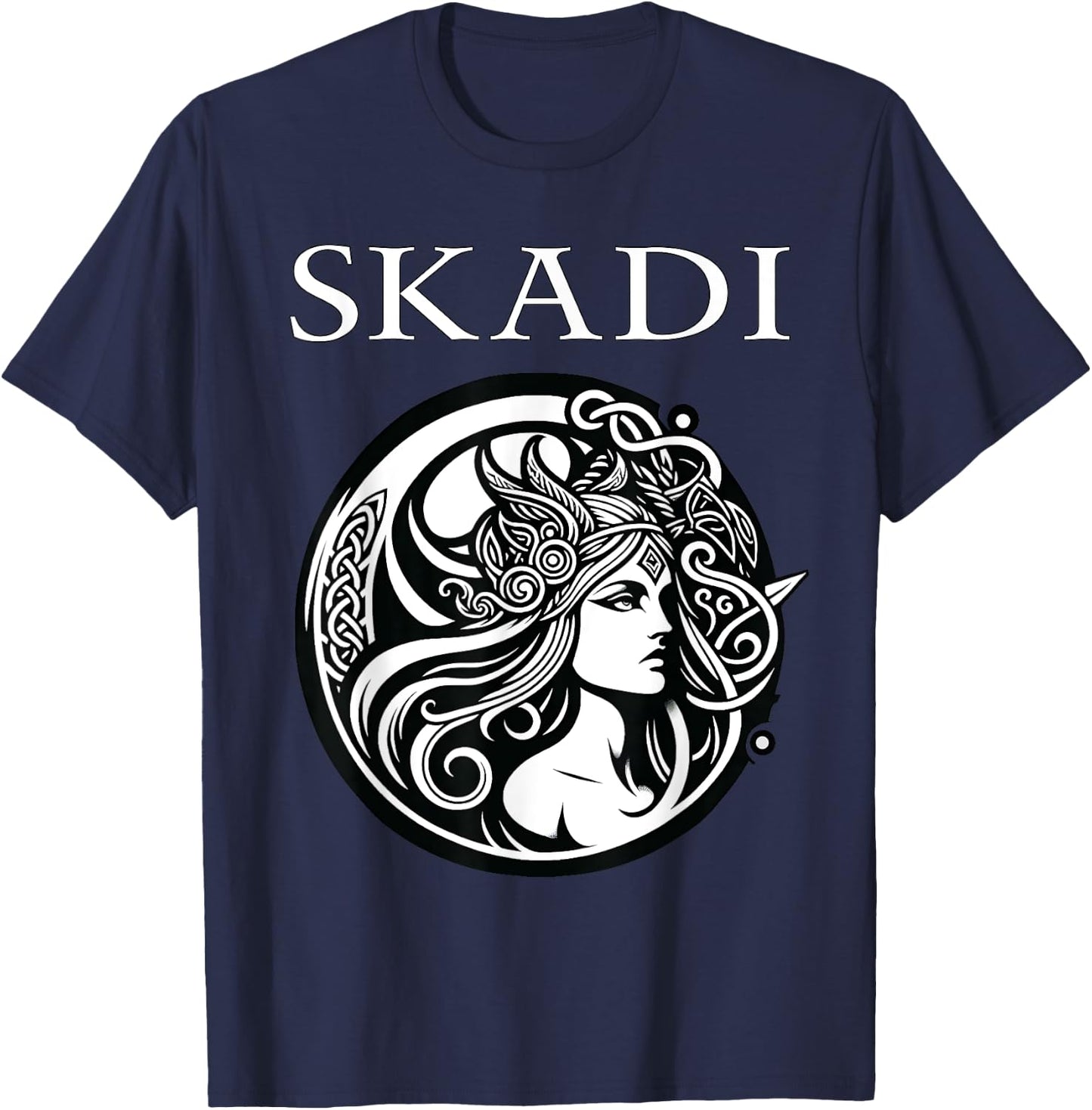 Skadi Norse Goddess T-Shirt - T-Shirt | Navy