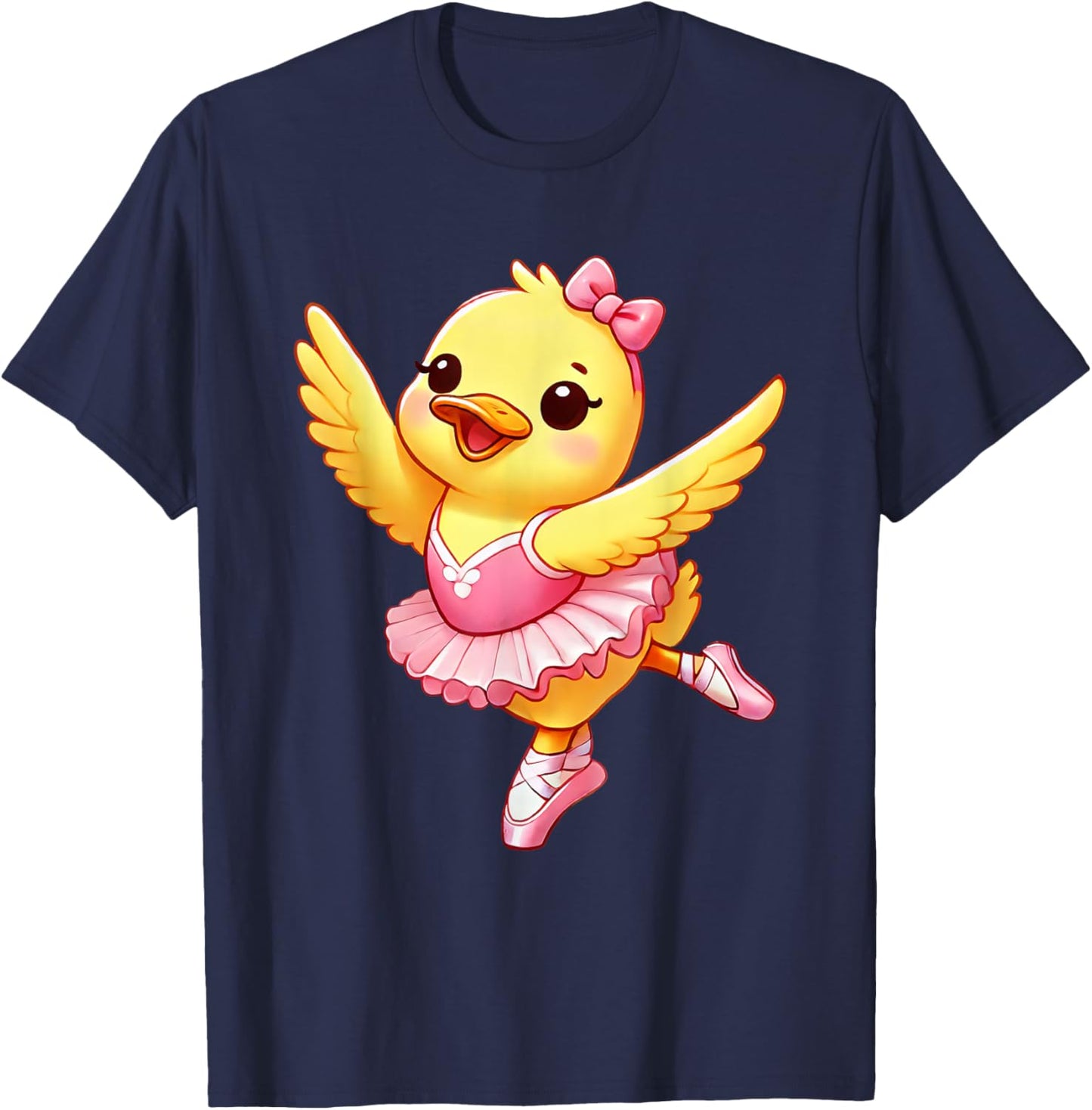 Duck Ballerina Cute Ballet Funny Dance Boys Girls Kids T-Shirt - T-Shirt | Navy
