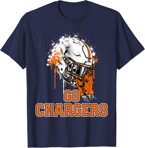 Cholla Chargers Rising Helmet GO! T-Shirt - T-Shirt | Navy