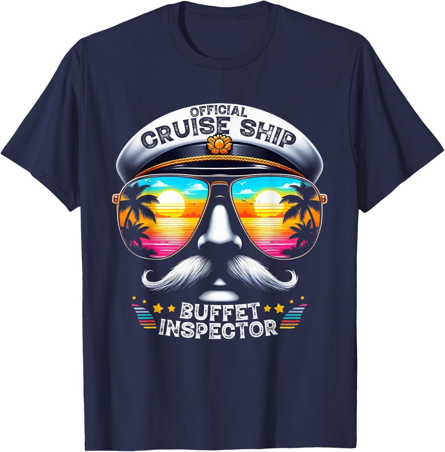 Official Cruise Ship Buffet Inspector Funny Cruise Men Women T-Shirt - T-Shirt | Navy