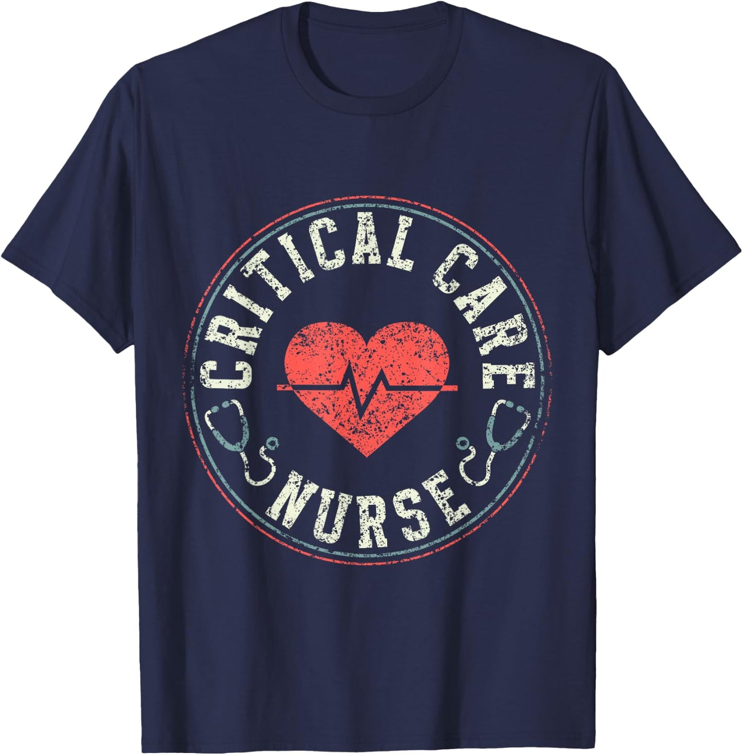 Critical Care Nurse Nurses Icu Nursing Critical Care Nurse T-Shirt - T-Shirt | Navy