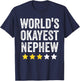 World's Okayest Nephew Funny Family Matching Vintage Style T-Shirt - T-Shirt | Navy