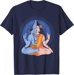 Maha Shivratri Hinduism Hindu Gods Lord Shiva T-Shirt - T-Shirt | Navy