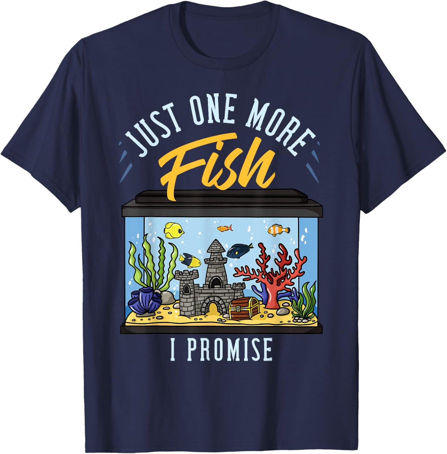 Fish Tank Aquarium Gift Saltwater Aquascaping T-Shirt - T-Shirt | Navy
