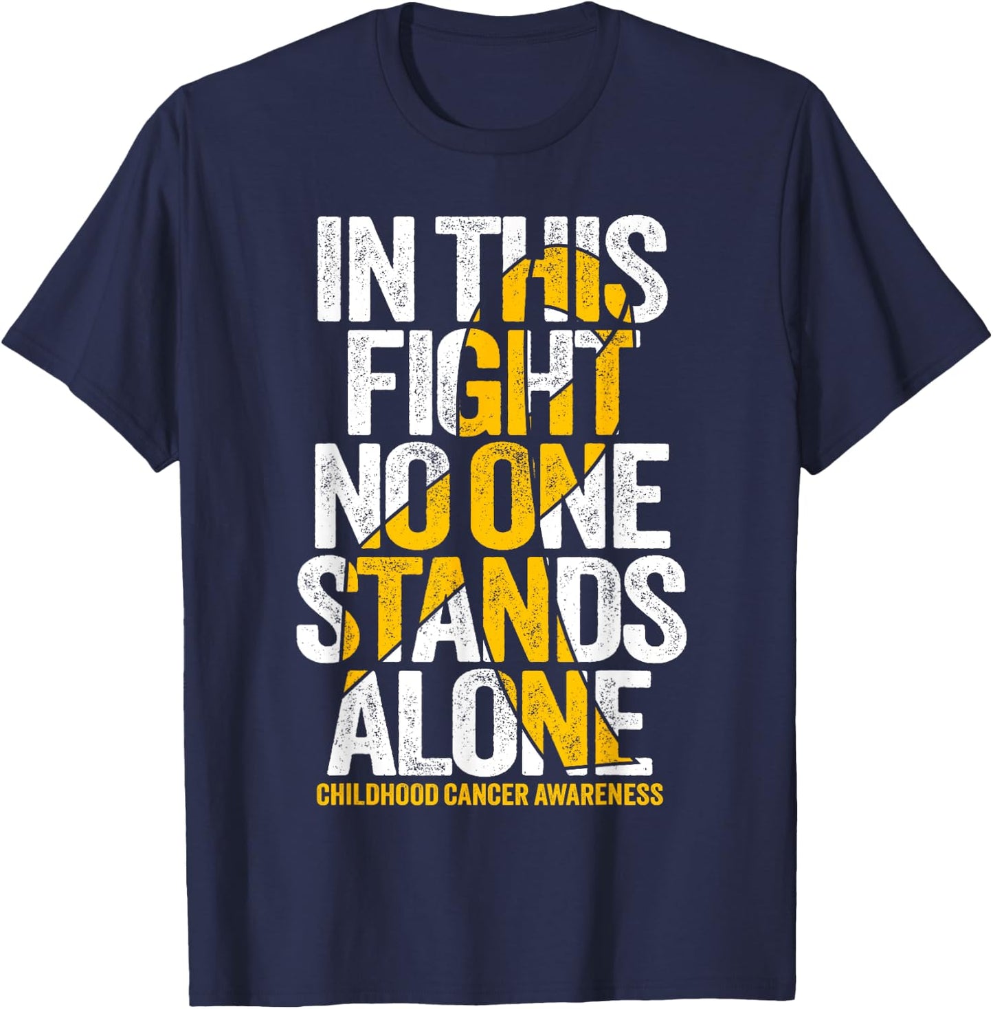 Childhood Cancer Support Squad Childhood Cancer Awareness T-Shirt - T-Shirt | Navy