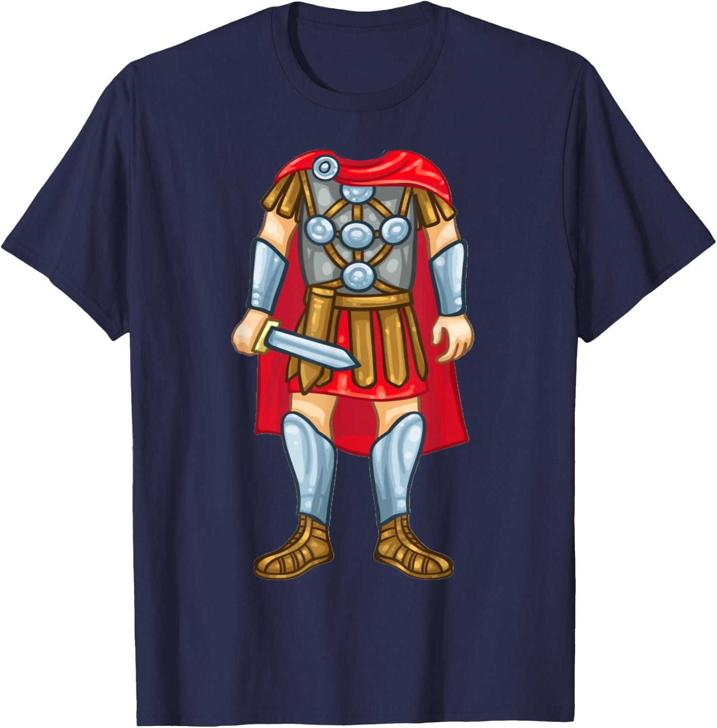 Roman Soldier Legionnaire Centurion Knight Costume T-Shirt - T-Shirt | Navy