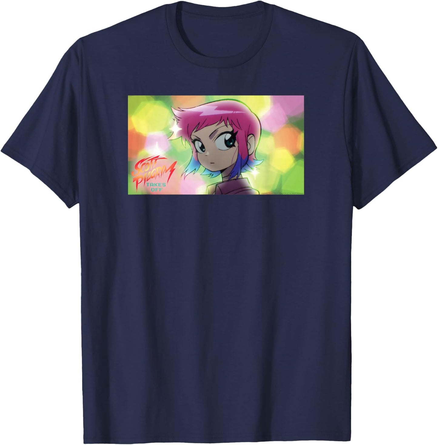 Scott Pilgrim Takes Off Ramona Flowers T-Shirt - T-Shirt | Navy