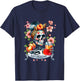 Floral Just-Peachy Skeleton Drink Badana Leopard Humor T-Shirt - T-Shirt | Navy