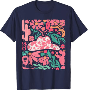 Howdy Southern Western Girl Country Rodeo Cowgirl Vintage T-Shirt - T-Shirt | Navy