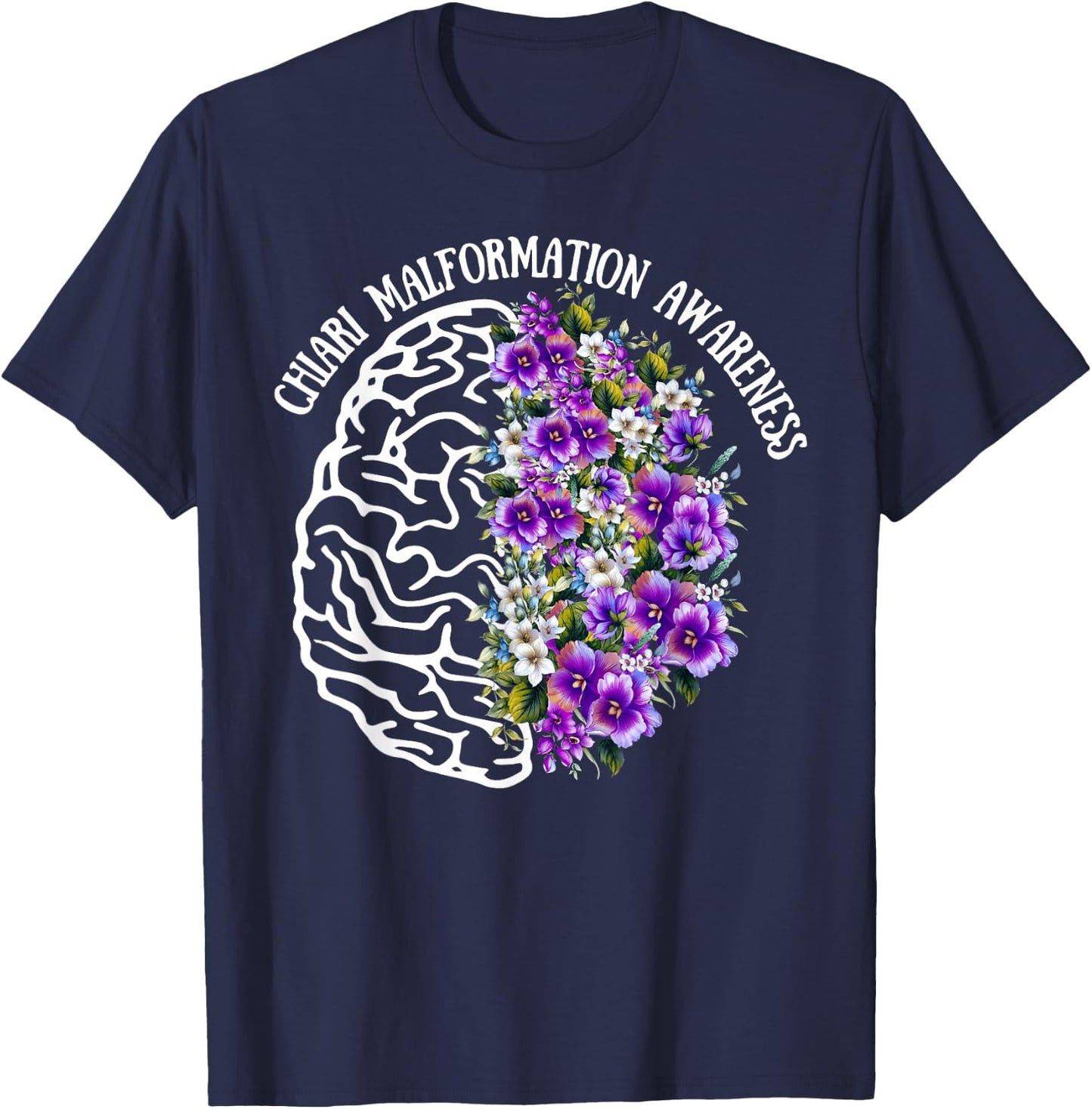 Chiari malformation - ACM awareness - zipperhead - brain T-Shirt - T-Shirt | Navy