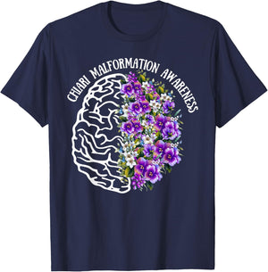 Chiari malformation - ACM awareness - zipperhead - brain T-Shirt - T-Shirt | Navy