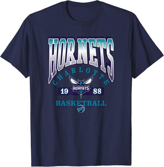 Charlotte Hornets NBA Homecourt Advantage - -Adults, Black, Small, Short Sleeve T-Shirt - T-Shirt | Navy