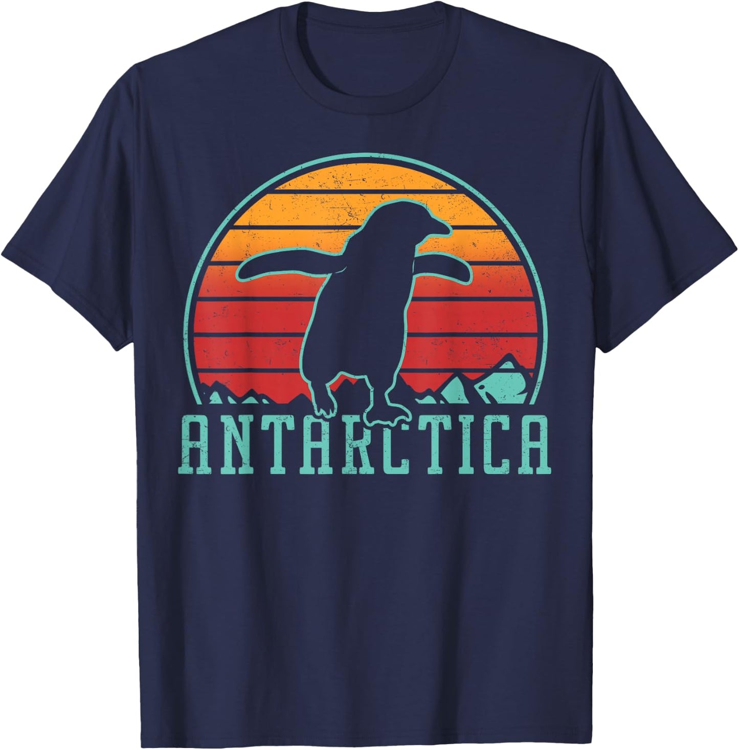 Antarctica Continent - Penguin - Penguins South Pole T-Shirt - T-Shirt | Navy