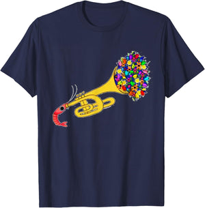 Trumpet Shrimp T-Shirt - T-Shirt | Navy