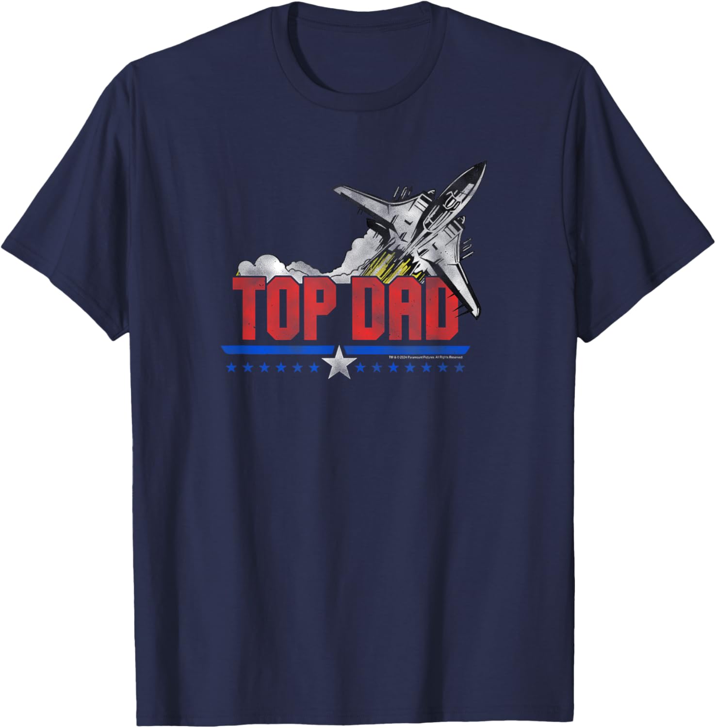 Top Gun Top Dad Father's Day Fighter Jet Action Movie T-Shirt - T-Shirt | Navy