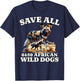 Save African Wild Dog T-Shirt - T-Shirt | Navy