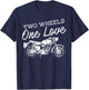 Biker 2 Wheels 1 Love Motorcycle Motorbike Men Women Kids T-Shirt - T-Shirt | Navy