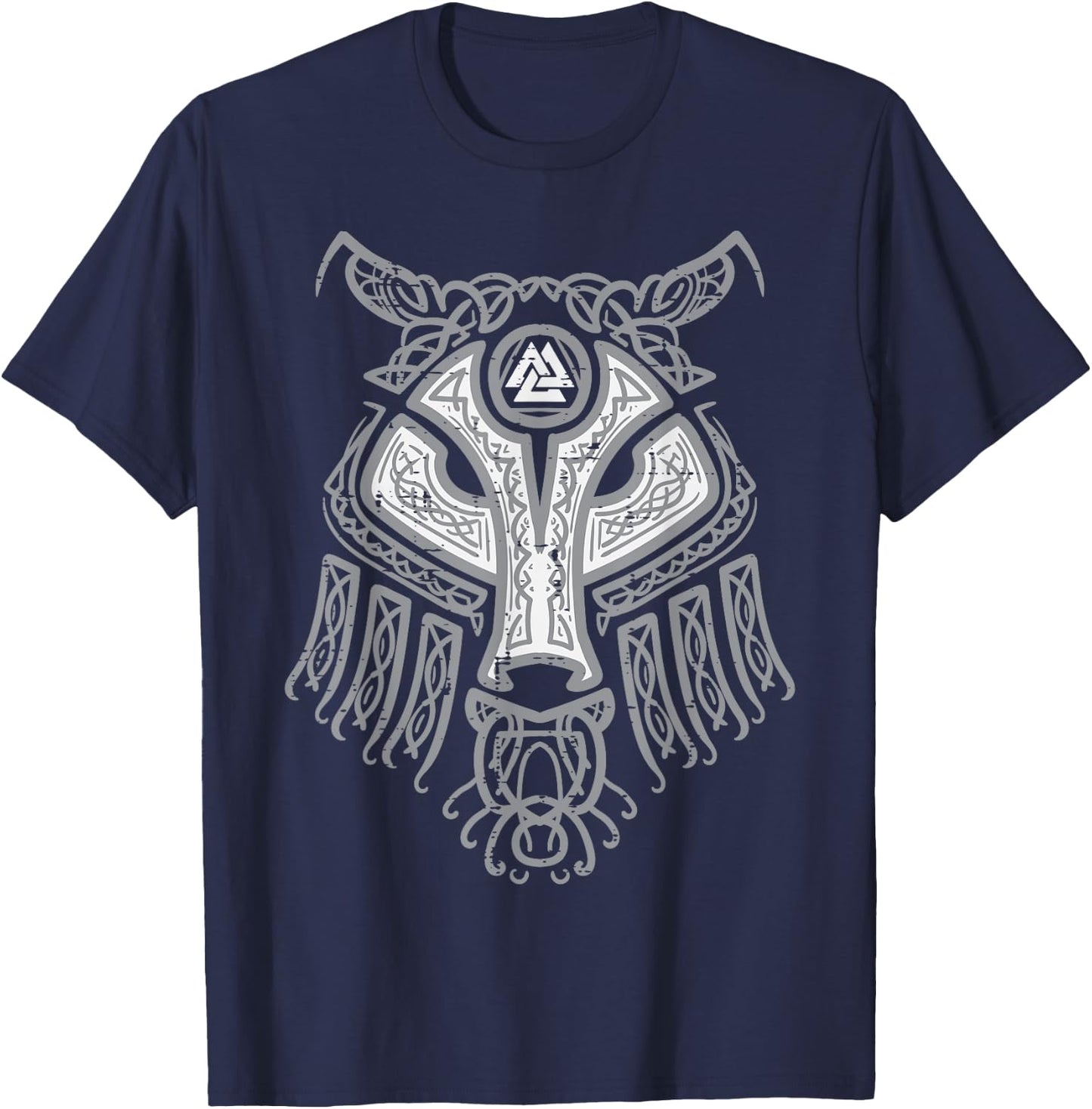 Viking Fenrir Wolf Odin Symbol Norse Mythology Men Women Kid T-Shirt - T-Shirt | Navy