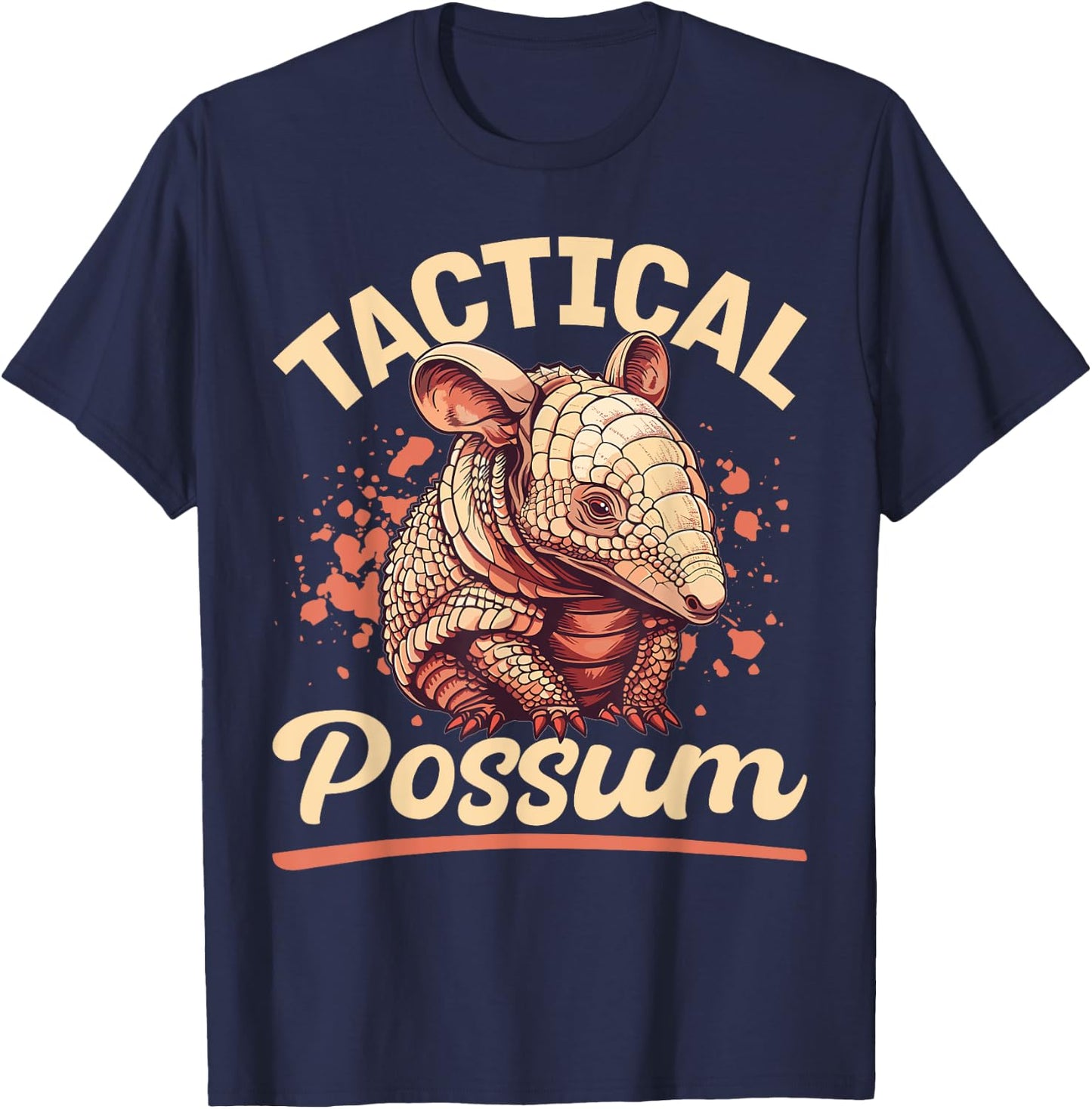 Funny Armadillo Animal Tactical Possum T-Shirt - T-Shirt | Navy