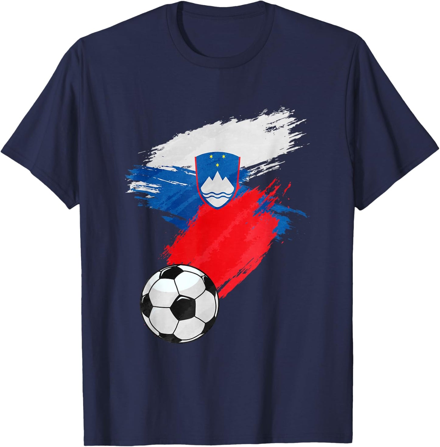 Slovenia Soccer Football Flag T-Shirt - T-Shirt | Navy
